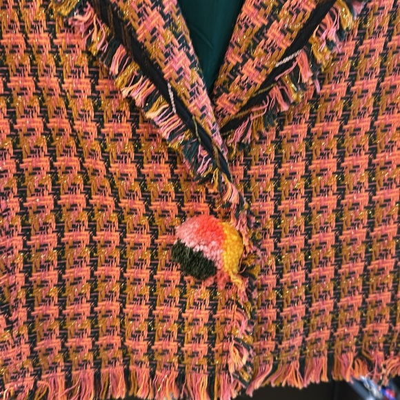 NEW Anthropologie Pink Tan Tweed Sheath Dress & Blazer, Size 14 - Picture 10 of 11